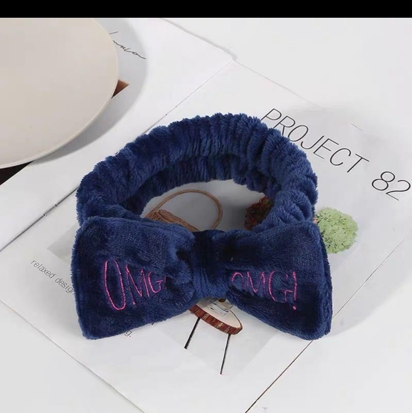 Furry Fuzzy Elastic Bow Headbands - Picture 2 of 4